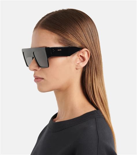 celine audrey square sunglasses|celine flat top sunglasses black.